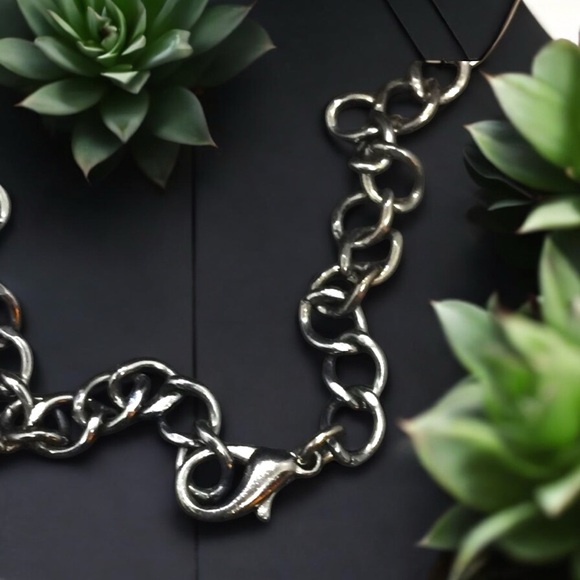 Mexican Agate Butterfly Silver Tone Bead Beaded Necklace Mexico - Picture 5 of 6